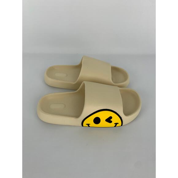 Cloud Smiley Face Slides Slippers Unisex Size Large Women 10 Men 8.5 Sandals New - Picture 5 of 7